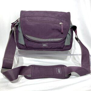 REI Crossbody Messenger Purse Purple and Grey
